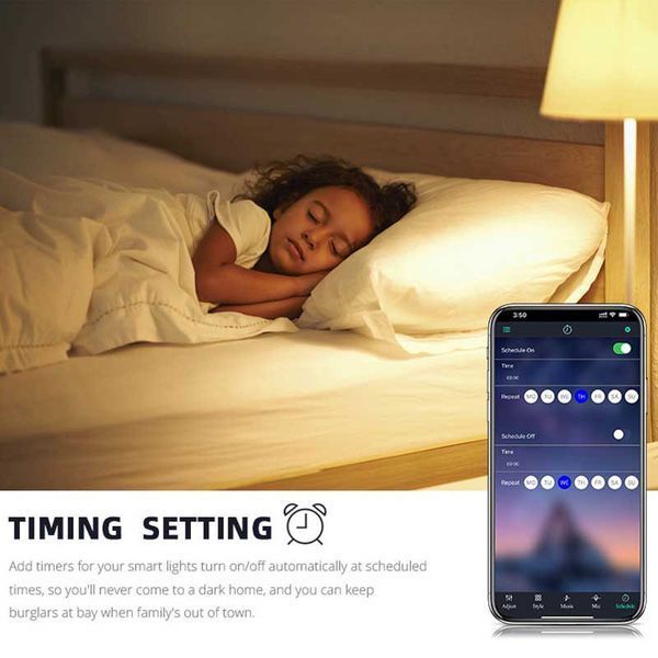 Светодиодная RGB лампочка Smart bulb light 2pcs with Bluetooth E27 with app white 656-03695 фото
