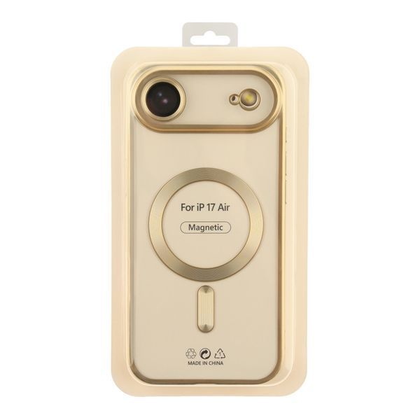 Чохол TPU Metallic Chrome Full Camera with Magsafe для iPhone 17 Air Chrome Gold 214-04609 фото