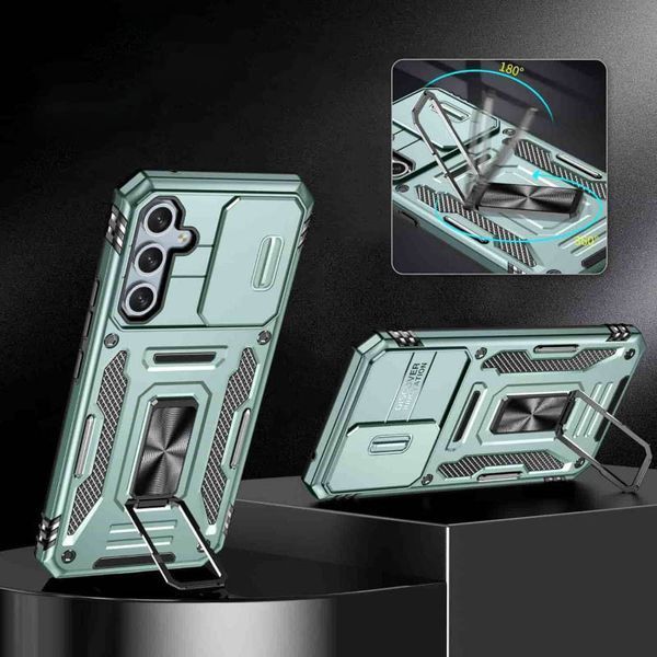 Ударостійкий чохол Camshield Army Ring для Samsung Galaxy A35 / A55 Light Green 777-04970 фото