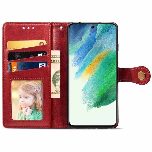 Кожаный чехол-книжка GETMAN Gallant (PU) для Samsung Galaxy S23 FE Red 777-06286 фото