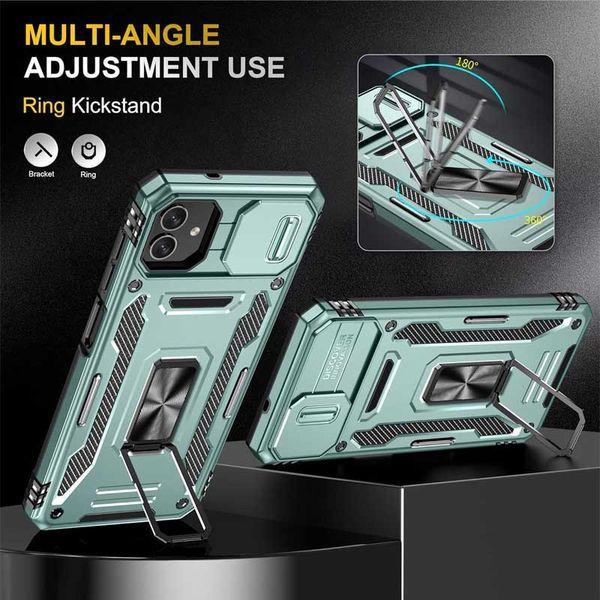 Ударостійкий чохол Camshield Army Ring для Samsung Galaxy A05 Light Green 777-05020 фото