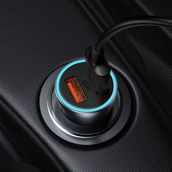 АЗП Baseus Golden Contactor Pro 40W 2USB + Cable Type-C 5A (1m) Dark Gray TZCCJD-A0G фото
