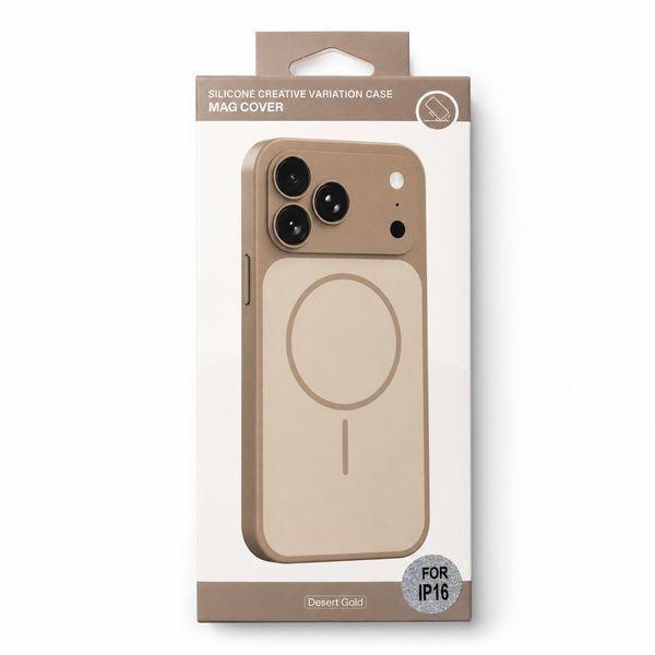 Чехол Silicone Creative Variation Case MAG COVER дизайн 17 Pro для Apple iPhone 16 Gold of the desert 666-05301 фото