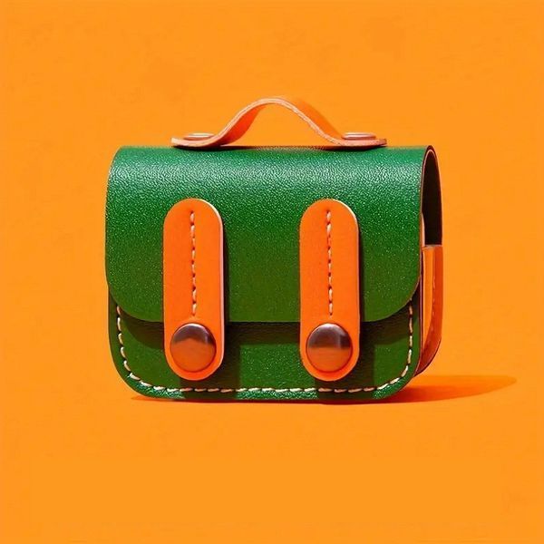 Шкіряний футляр Briefcase для навушників AirPods Pro Orange 203-00356 фото