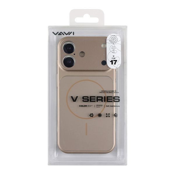 Чохол AG-Glass Lens Protection with Magsafe для iPhone 17 Gold 555-04386 фото