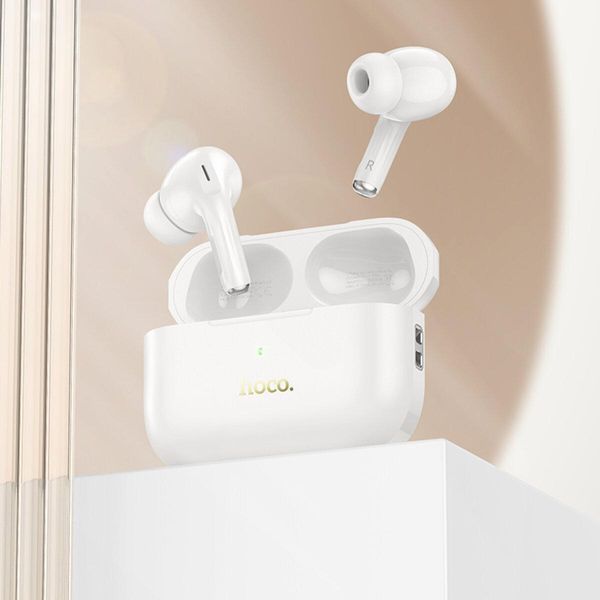 Бездротові навушники HOCO EW56 Plus Generoso true wireless ANC noise reduction BT headset White 656-01637 фото