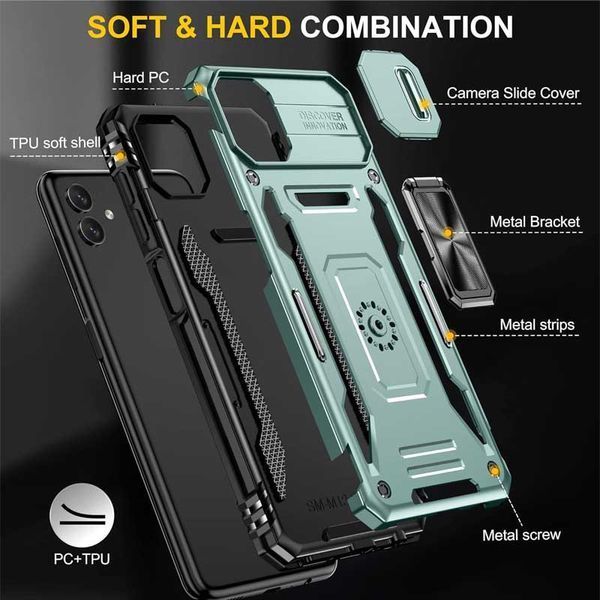 Ударостійкий чохол Camshield Army Ring для Samsung Galaxy A05 Light Green 777-05020 фото