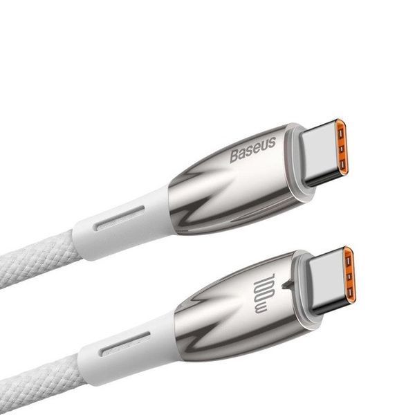 Кабель Baseus Glimmer Series Fast Charging Type-C to Type-C (CADH000802) Білий 209-00196 фото