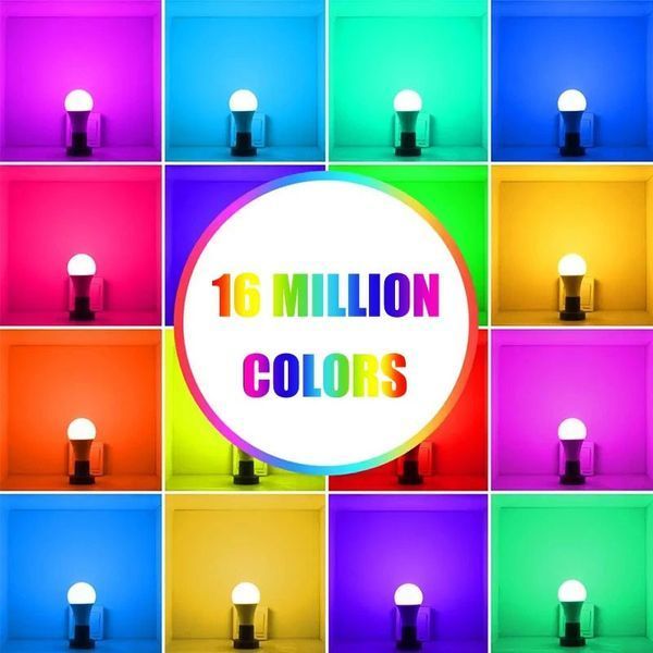 Светодиодная RGB лампочка Smart bulb light 2pcs with Bluetooth E27 with app white 656-03695 фото