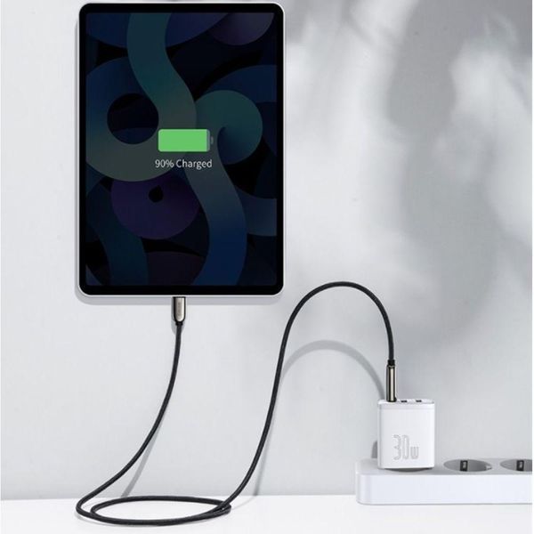 МЗП Baseus Compact Quick Charger 30W (Type-C + 2USB) White CCXJ-E02 фото