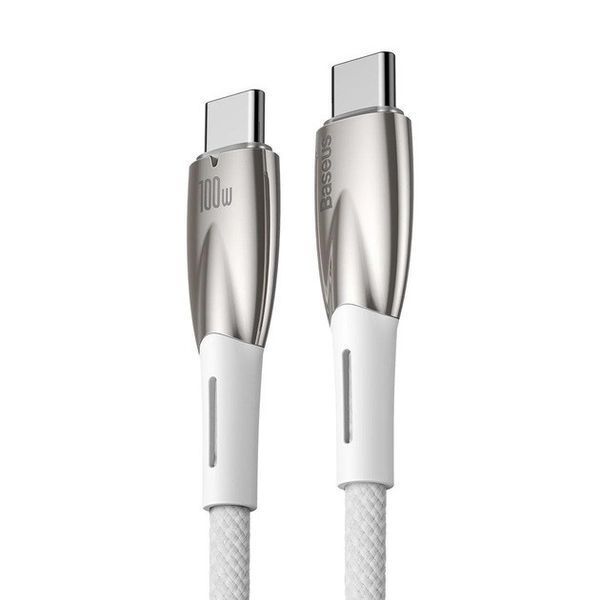 Кабель Baseus Glimmer Series Fast Charging Type-C to Type-C (CADH000802) Білий 209-00196 фото