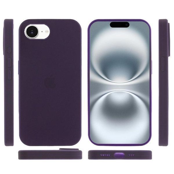 Чехол Silicone Case Full Protective для Apple iPhone 16e\17e (6.1") Elderberry 555-04086 фото