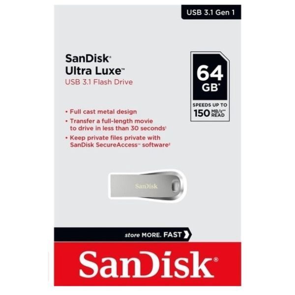 Флеш-накопитель SanDisk USB 3.1 Ultra Luxe 64Gb (150Mb/s) SDCZ74-064G-G46 фото