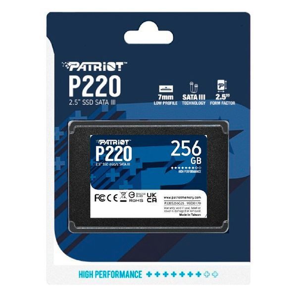 Накопитель SSD Patriot P220 256GB 2.5" 7mm SATAIII P220S256G25 фото