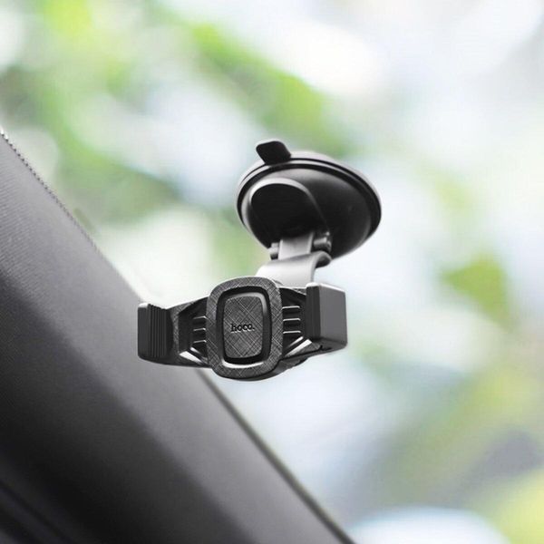 Тримач для мобільного HOCO CA40 Refined suction cup base in-car dashboard phone holder Black 656-00480 фото