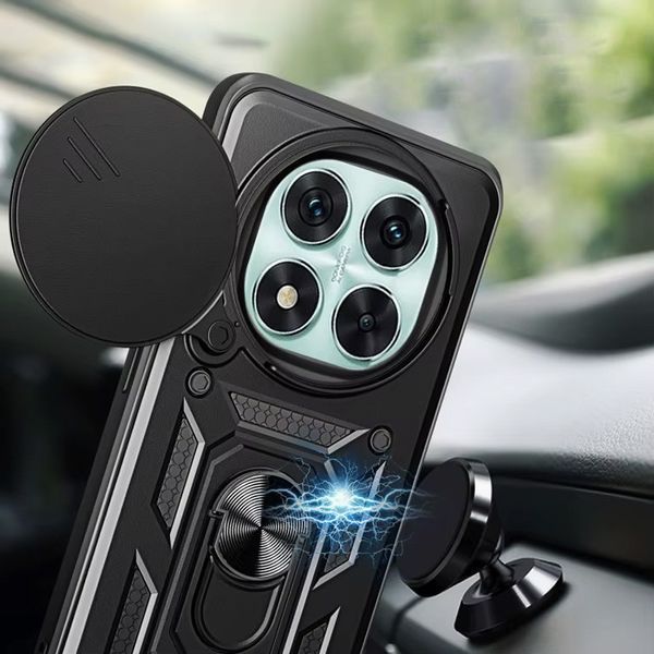 Ударопрочный чехол Camshield Serge Ring для Xiaomi Redmi Note 14 Pro 4G Black 777-04282 фото
