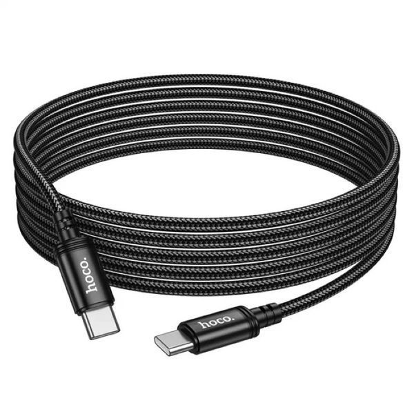 Кабель HOCO X91 Radiance 60W charging data cable for Type-C to Type-C(L=3M) Black 6931474788733 фото