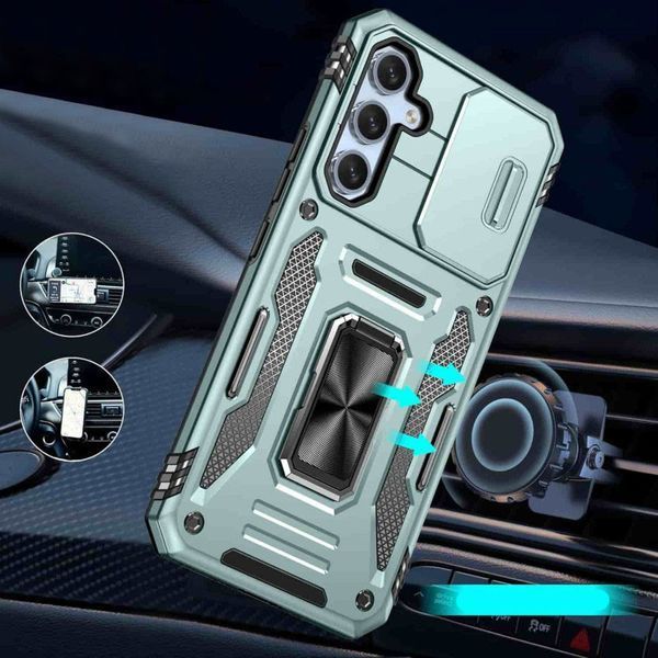 Ударостійкий чохол Camshield Army Ring для Samsung Galaxy A35 / A55 Light Green 777-04970 фото