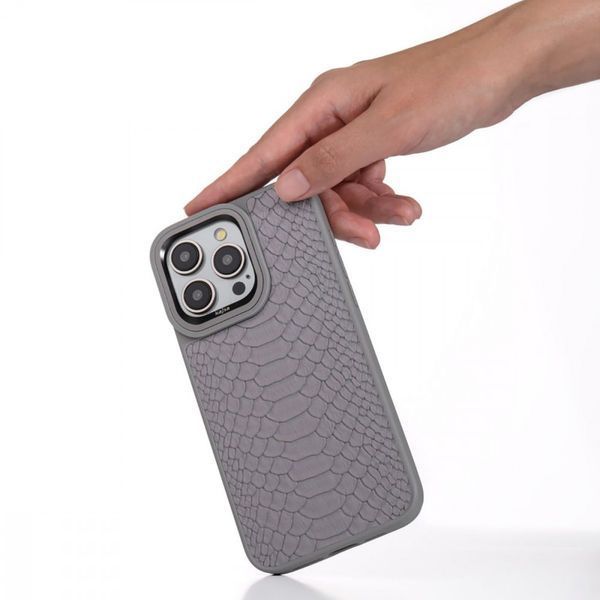 Чехол Kajsa Snake Pattern with Magnetic Ring iPhone 16 Pro Max Brown 656-08155 фото
