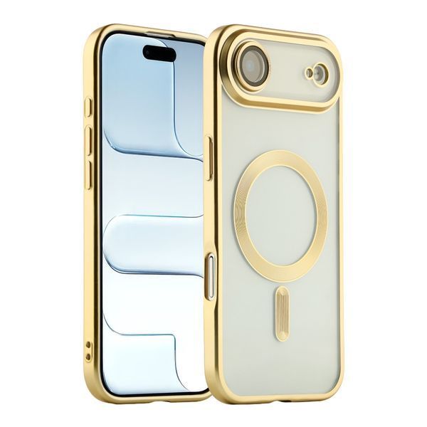 Чохол TPU Metallic Chrome Full Camera with Magsafe для iPhone 17 Air Chrome Gold 214-04609 фото