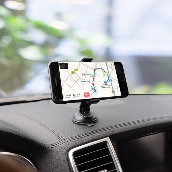 Тримач для мобільного HOCO CA40 Refined suction cup base in-car dashboard phone holder Black 656-00480 фото