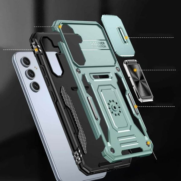 Ударостійкий чохол Camshield Army Ring для Samsung Galaxy A35 / A55 Light Green 777-04970 фото