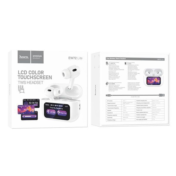 Беспроводные наушники HOCO EW72 Lite Soar true wireless touch screen BT headset White 656-03903 фото
