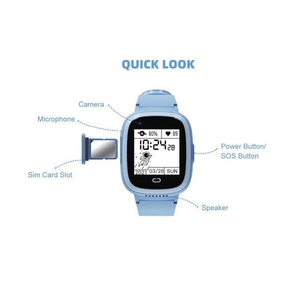 Детские смарт-часы Kids SM LT30 GPS+IP65 Blue 656-01062 фото