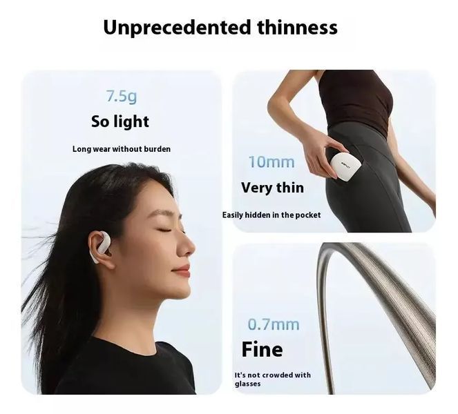 Бездротові навушники TWS ACEFAST FA002 ACEFIT Air wireless earbuds, ENC, IP54, Black 6974316283621 фото