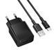 Мережевий зарядний пристрій з кабелем BOROFONE BAS71A Source single-port charger set(Type-C) Black 6941991122613 фото 1