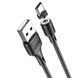 Кабель HOCO X52 USB to Type-C 3A, 1m, PVC, PVC connectors, magnetic, Black 6931474735546 фото 3