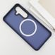 TPU+PC чохол Metal Buttons with MagSafe Colorful для Samsung Galaxy S25 Navy Blue 555-03004 фото 4