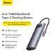 USB-хаб Baseus Metal Gleam Series 4-in-1 Multifunctional Type-C HUB Docking Station Gray（Type-C to USB3.0*4） WKWG070013 фото 8