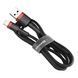 Кабель Baseus Cafule Cable USB For iP 2A 3m Red+Black CALKLF-R91 фото 5