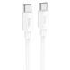 Дата кабель Hoco X96 Hyper Type-C to Type-C 100W (1m) White ILSO-00000071459-2 фото