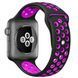 Силиконовый ремешок с перфорацией для Apple Watch 42/44/45/49 mm Черно-фиолетовый