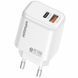 Сетевое зарядное устройство Amaya E43D PD20W (1USB-A/1C) + кабель USB to Type-C white 656-08055 фото 1