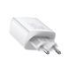 МЗП Baseus Compact Quick Charger 30W (Type-C + 2USB) White CCXJ-E02 фото 3