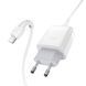 Сетевое зарядное устройство HOCO C72Q Glorious single port QC3.0 charger set(Micro) 18W White 656-01358 фото 1
