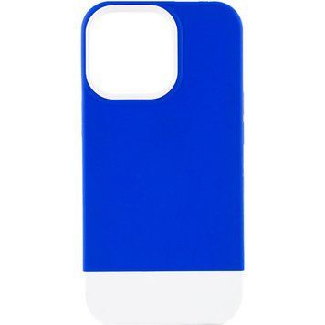 Чехол TPU+PC Bichromatic для Apple iPhone 13 Pro (6.1") Navy Blue / White 555-03987 фото