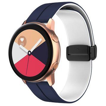 Силіконовий ремінець Classy для Smart Watch 20mm Blue / White 212-01467 фото
