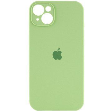Чехол Silicone Case Full Size with Frame для iPhone 15 Plus Mint 208-05043 фото