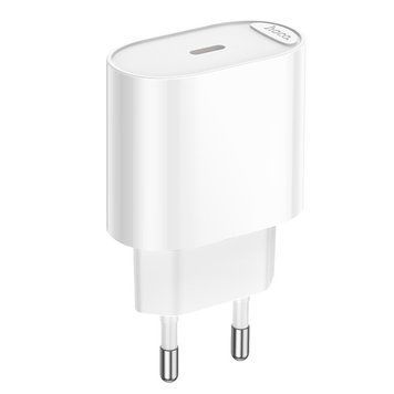 Сетевое зарядное устройство HOCO C109A(PD20W) Fighter single port PD20W charger White 6942007656658 фото