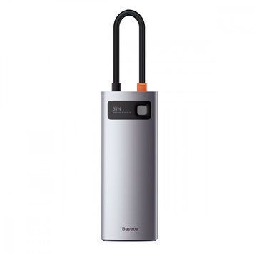 USB-Хаб Baseus Metal Gleam Series 5-in-1 Type-C Gray CAHUB-CX0G фото