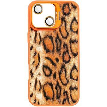 Чехол TPU+PC Wild Leopard with MagSafe and Lens для Apple iPhone 13 / 14 (6.1") Orange 656-08256 фото