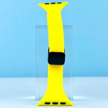 Силіконовий ремінець Thin Soft Narrow Magnetic Clasp для Apple Watch 42/44/45/49mm Yellow 212-02849 фото