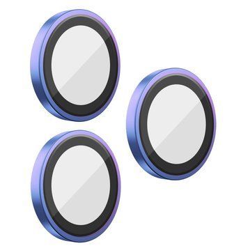 Захисне скло BlueO Metal на камеру для Apple iPhone 16 Pro / 16 Pro Max / 15 Pro / 15 Pro Max Бузковий / Colorful 777-08398 фото