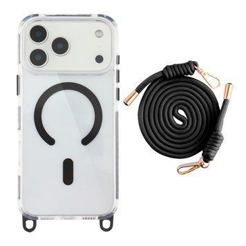 Чехол TPU+PC LanyardCase with MagSafe для iPhone 17 Pro Black 2020000499862 фото