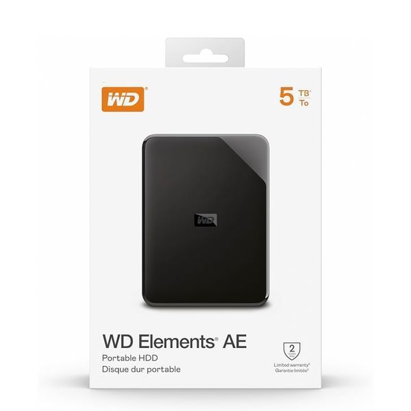 Внешний жесткий диск PHD External 2.5'' WD USB 3.2 Gen1 Elements AE 5Tb Black WDBEBA0050BBK-WESN фото