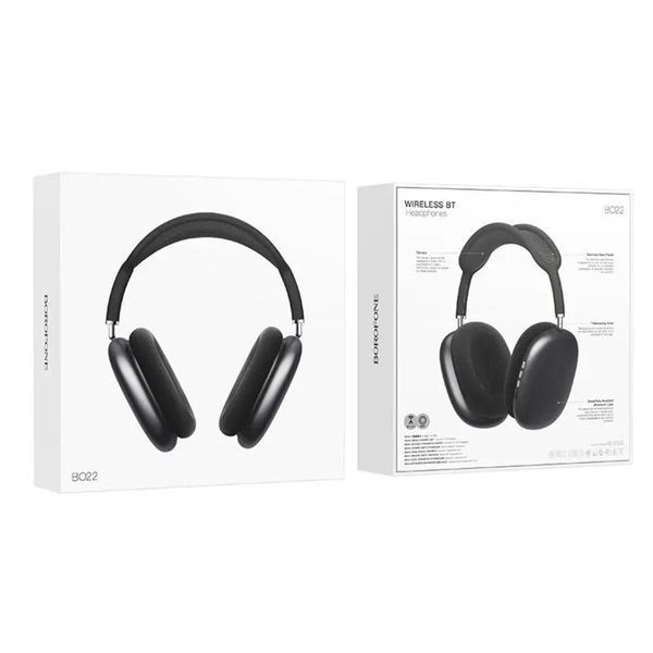 Бездротові навушники BOROFONE BO22 Elegant BT headphones Space Gray 656-01582 фото